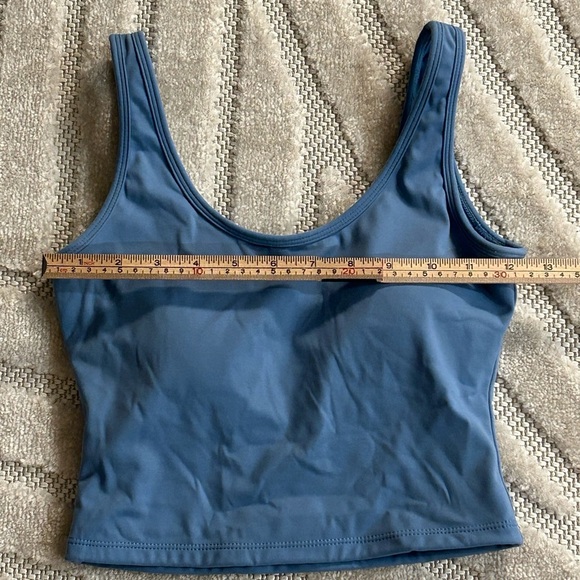 Klassy Network Scoop Neck Brami Crop Top in Blue - S - Picture 6 of 6